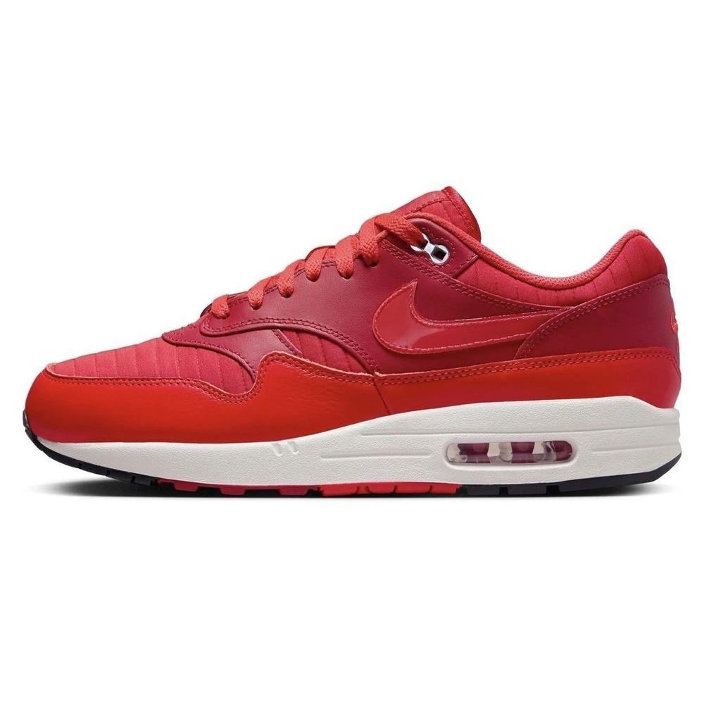 Nike Air Max 1 Men's 10.5 Running Shoes Gym Red/University Red HQ3607 687 NEW